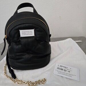 Maison Margiela Glam Slam Backpack with Gold Hardware